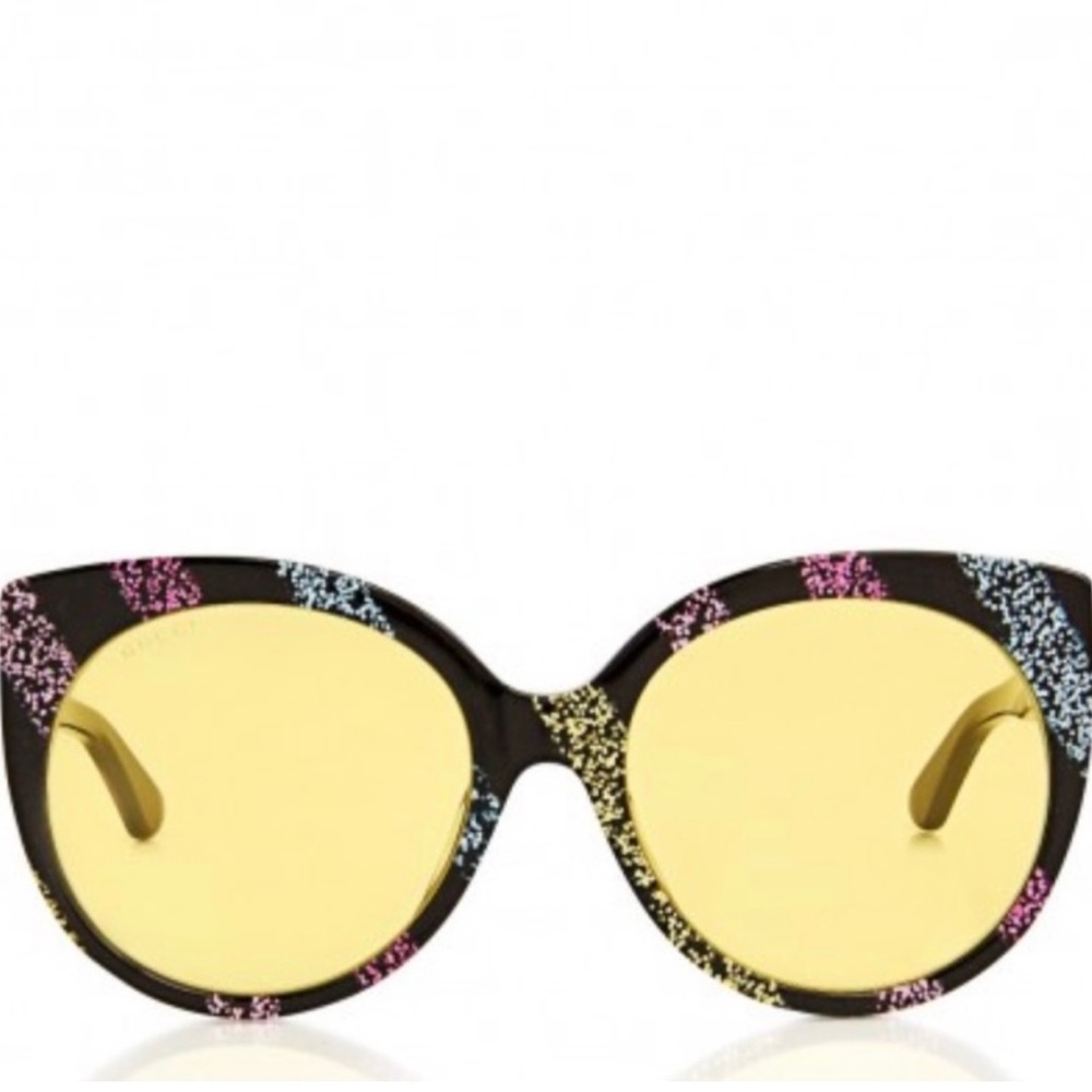 Gucci Authentic Stylish Black and Yellow Sunglasses
